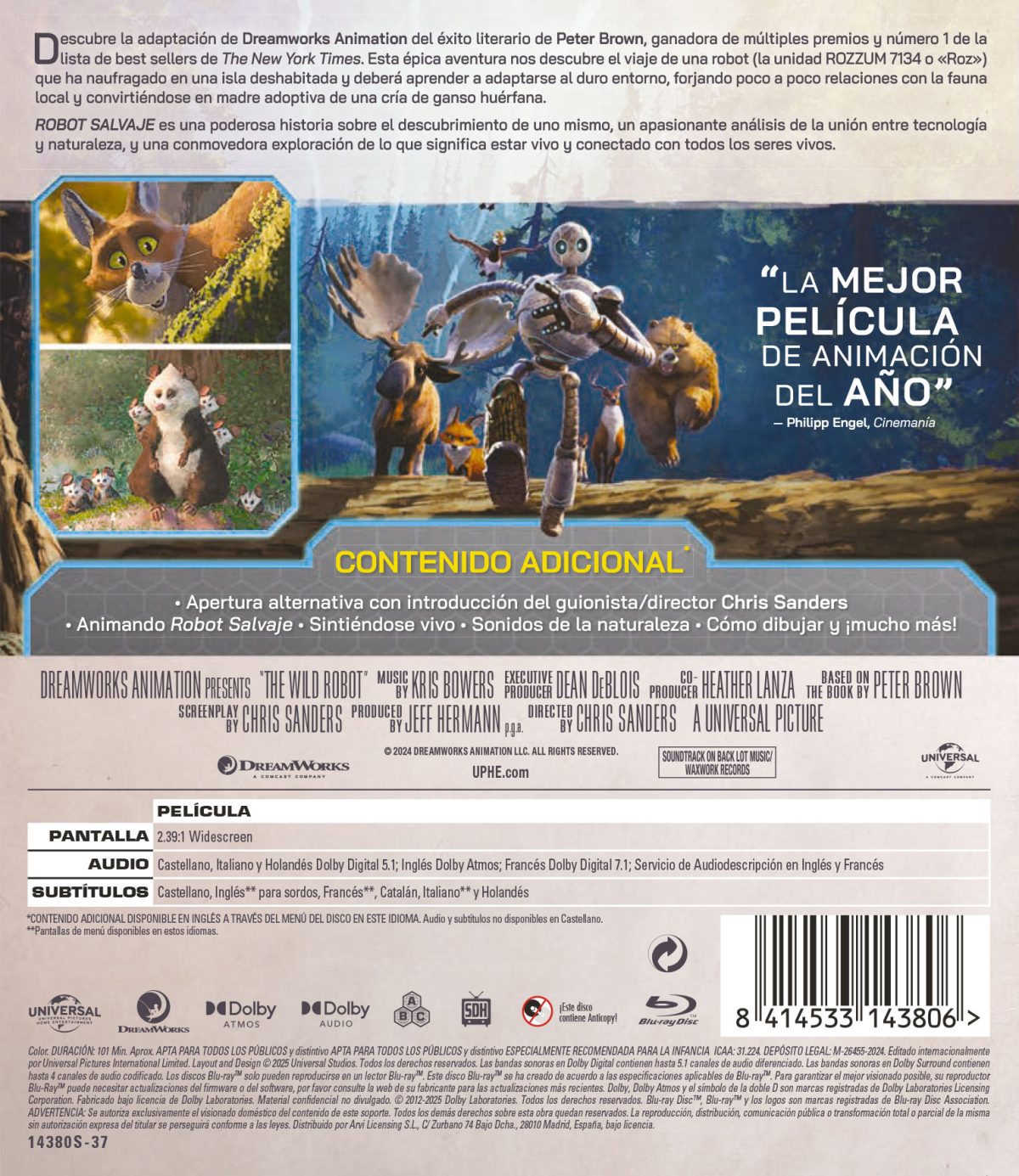Robot salvaje (Blu-ray)