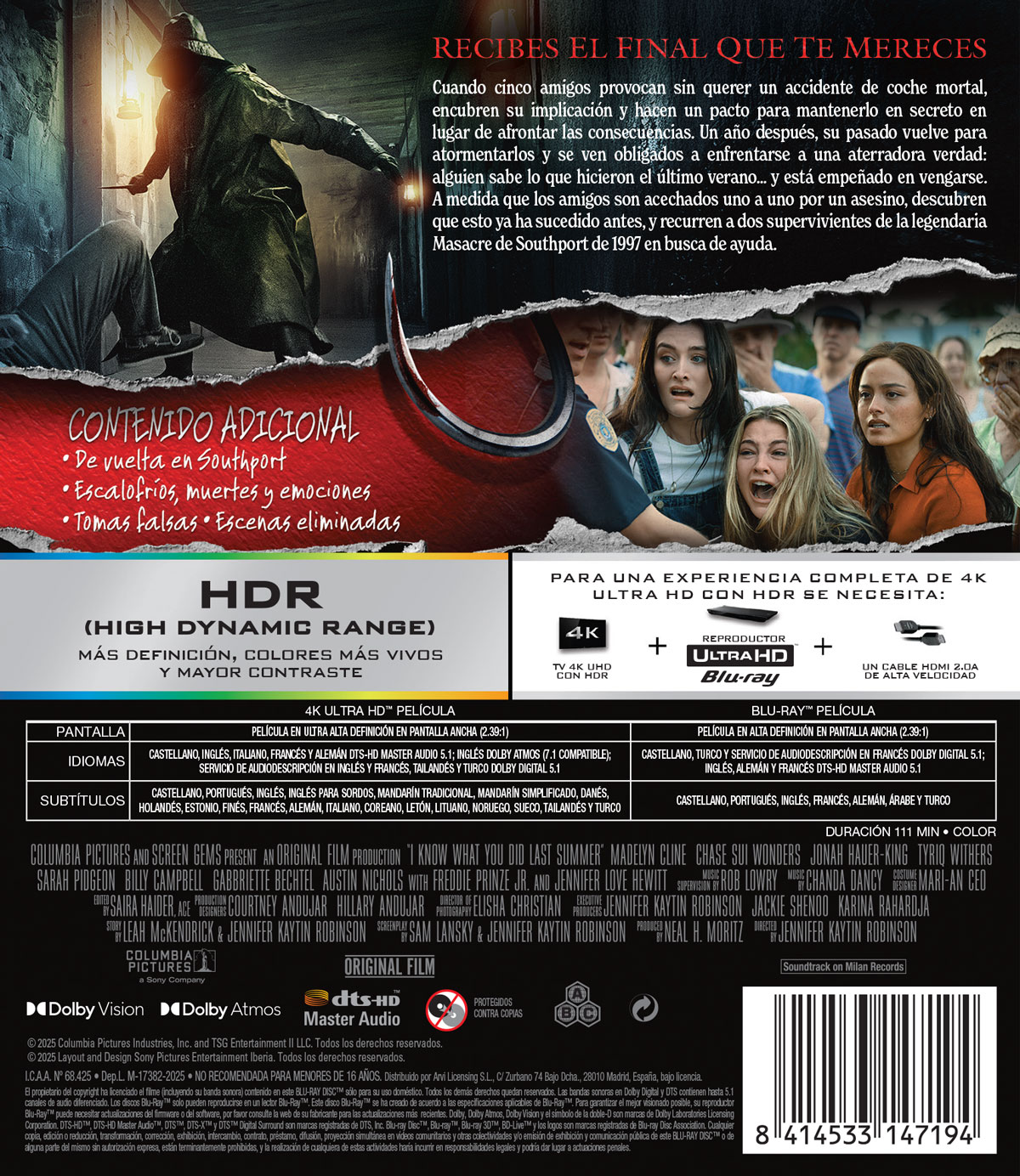 Sé lo que hicisteis el último verano (2025) (4K UHD + Blu-ray)