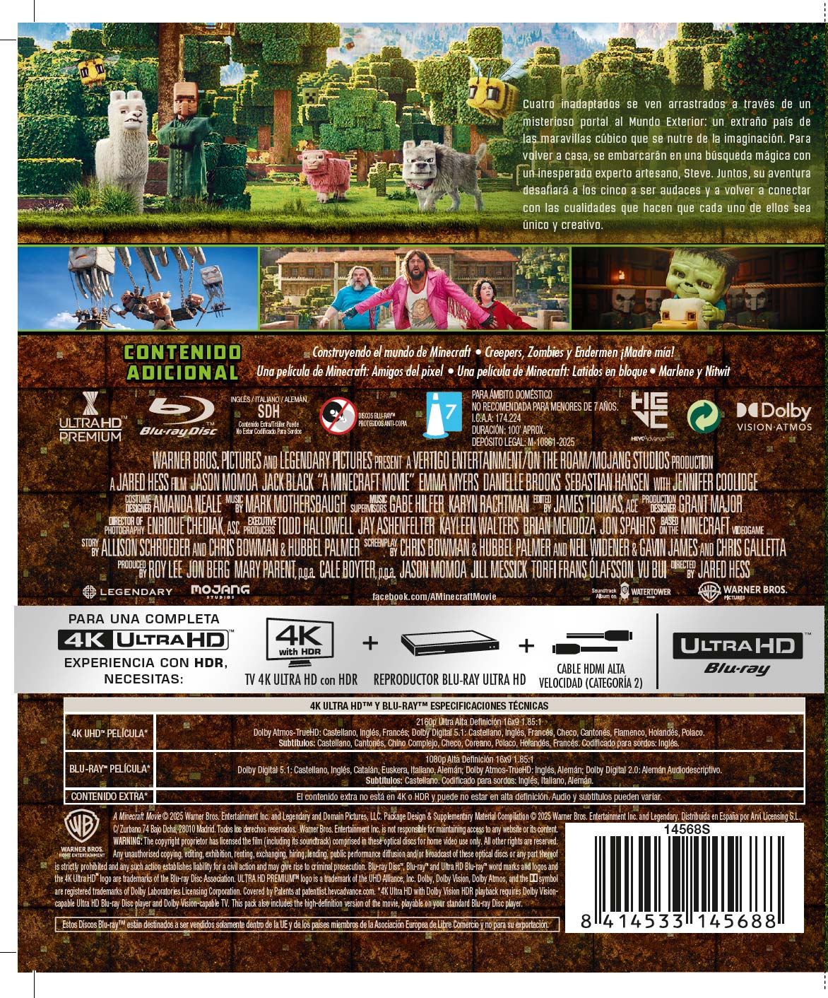 Una película de Minecraft (4K UHD + Blu-ray)