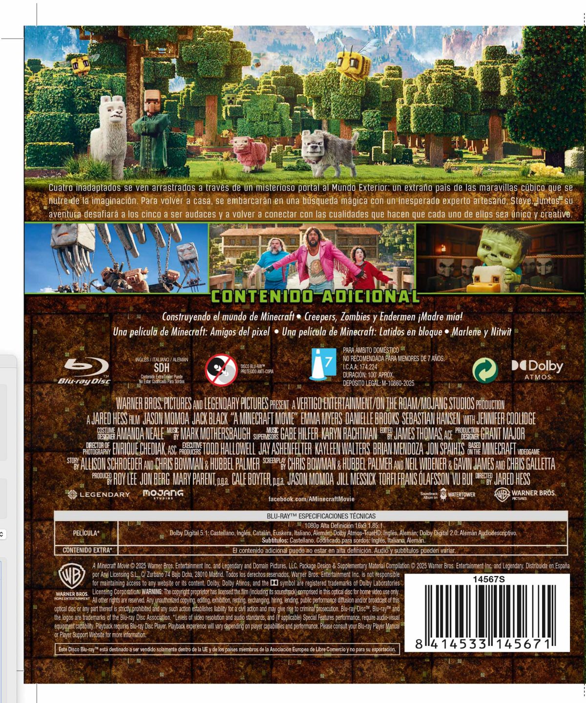 Una película de Minecraft (Blu-ray)