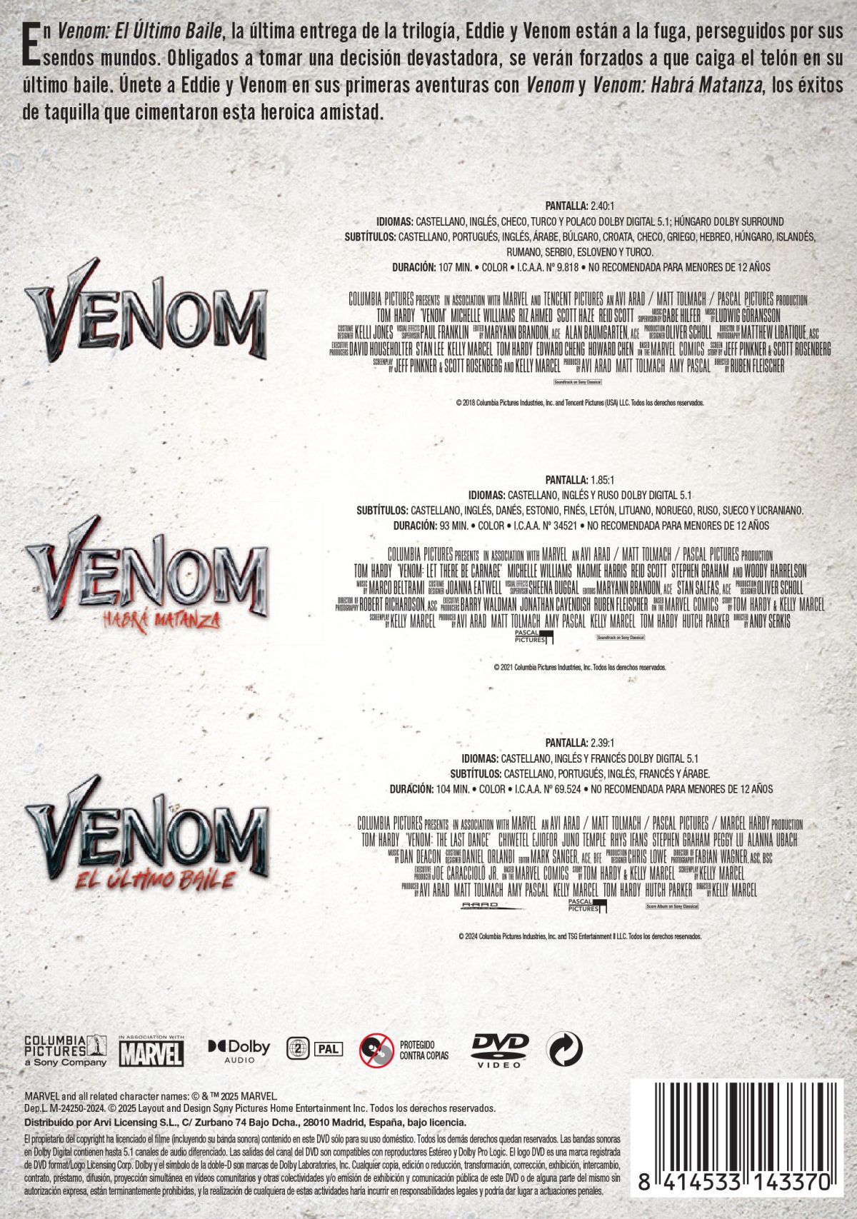 Venom. Pack 1-3 (DVD)