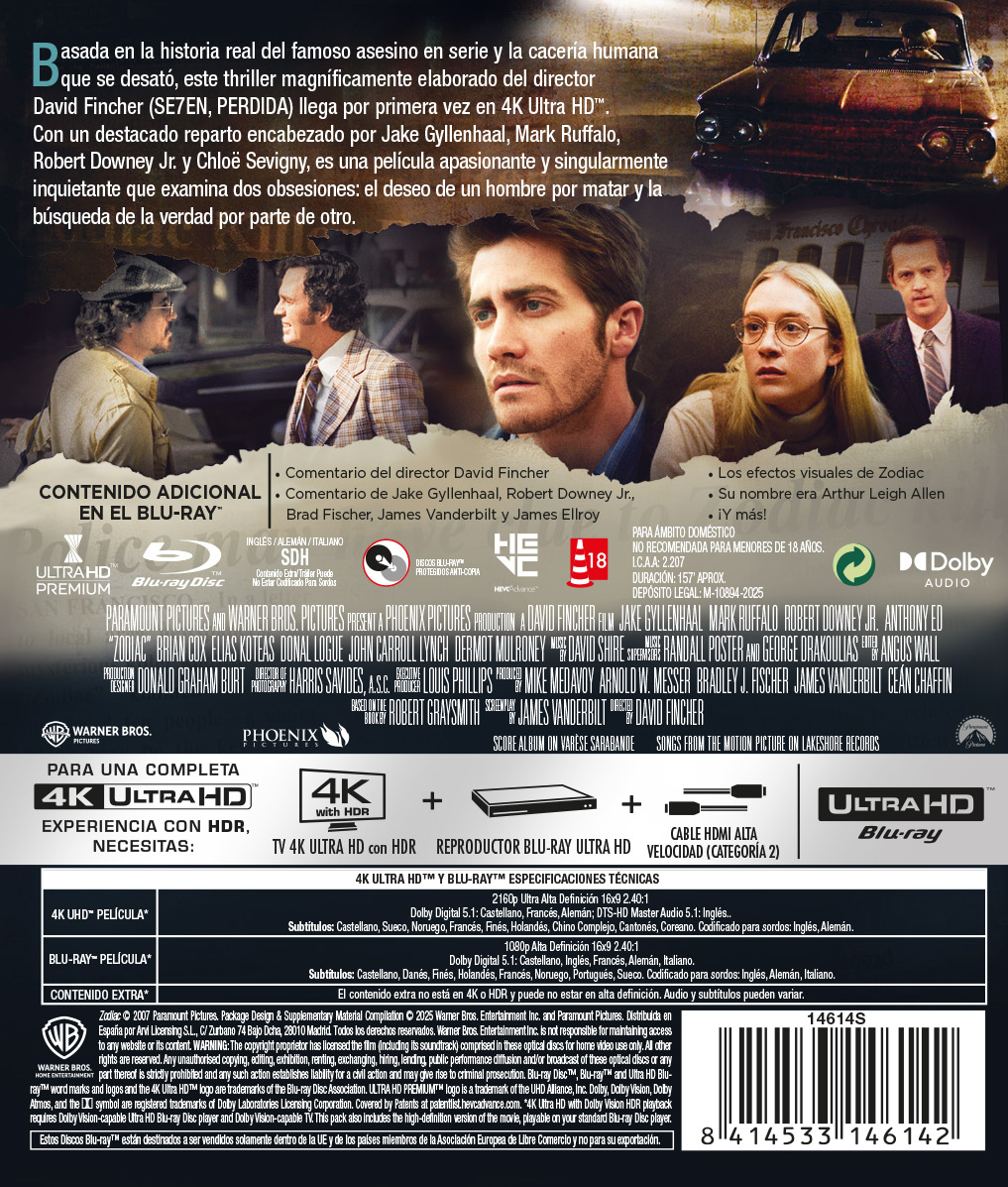 Zodiac (4K UHD + Blu-Ray)