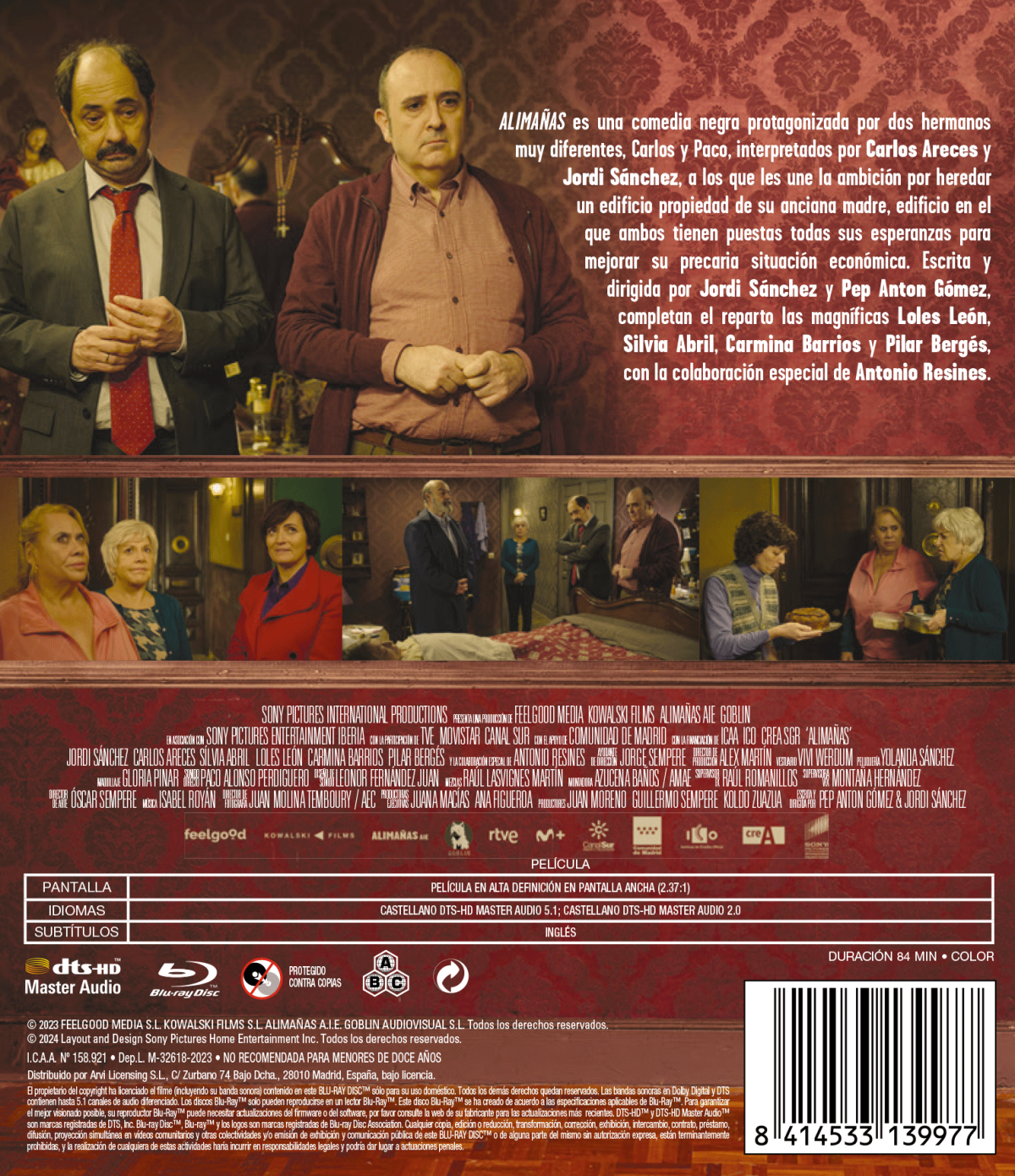 ALIMAÑAS (BD) - 8414533139977 - Trasera Alimañas (Blu-ray)