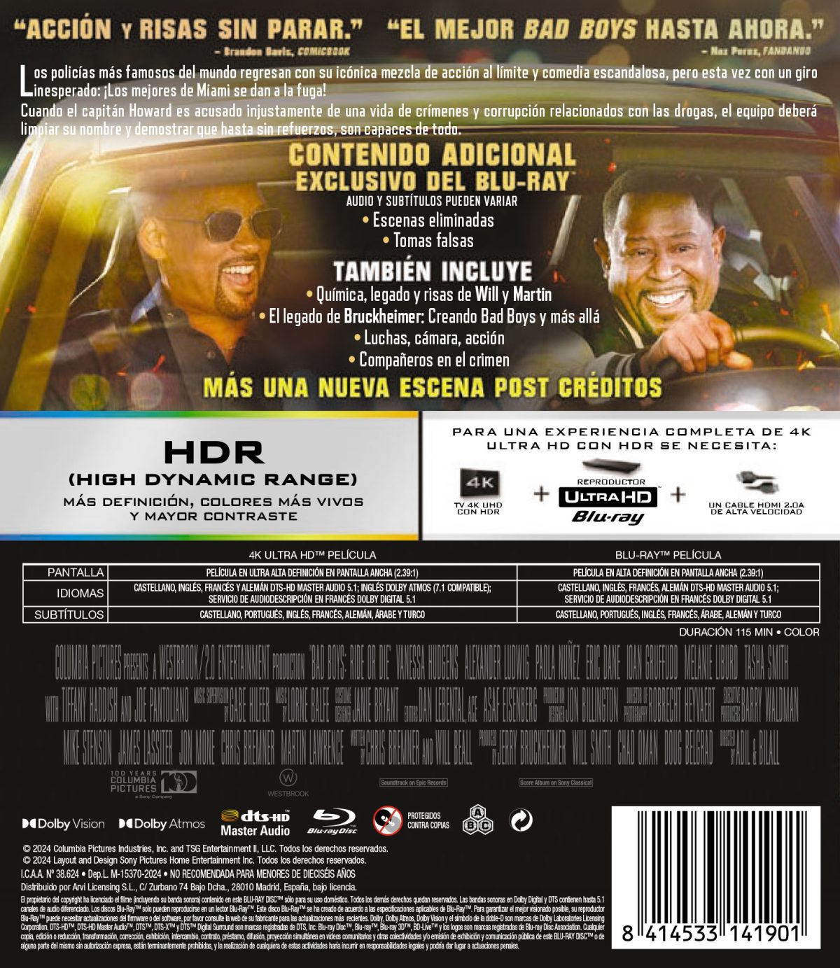 Bad Boys: Ride or Die (4K UHD + Blu-ray)