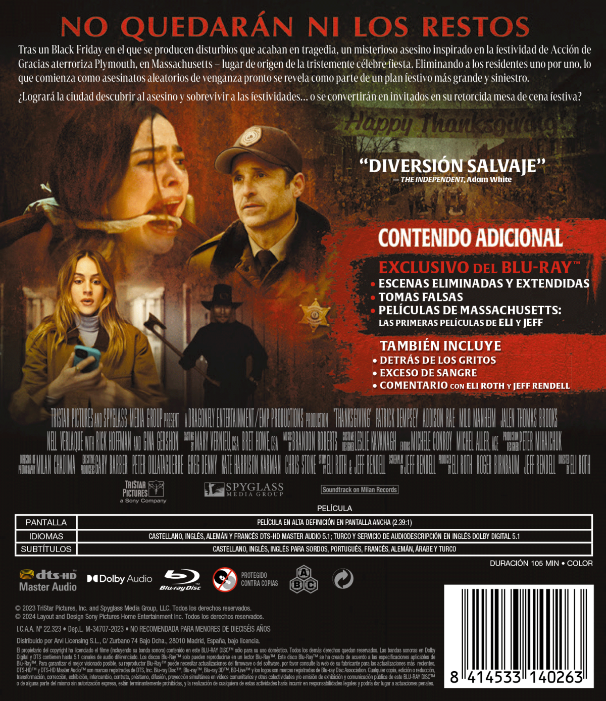 BLACK FRIDAY (BD) - 8414533140263 - Trasera Black Friday (Blu-ray)