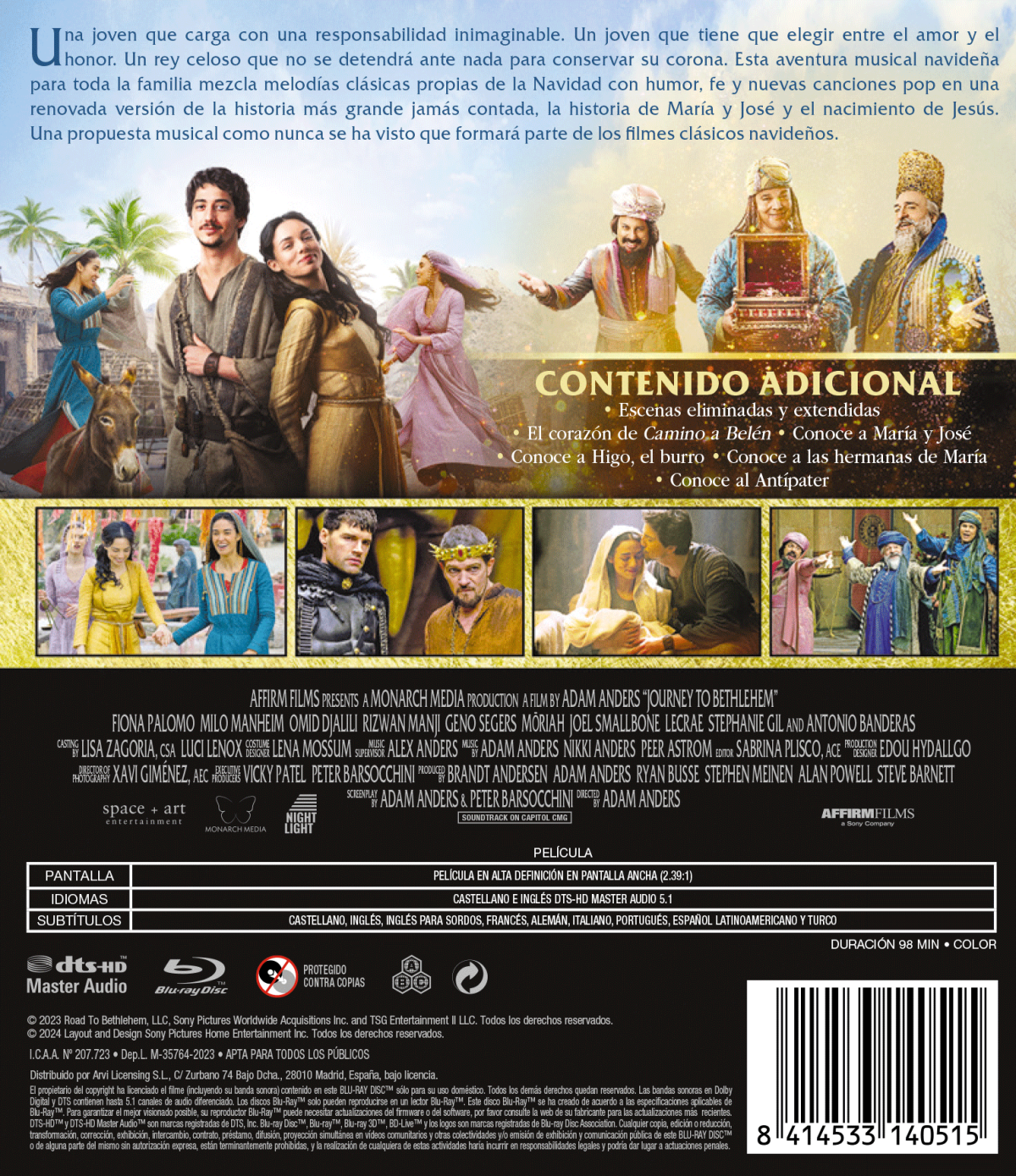 CAMINO A BELEN (BD) - 8414533140515 - Trasera Camino a Belén (Blu-ray)