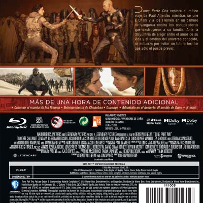 DUNE 2 (BD) - 8414533141000 - Trasera Dune 2 (Blu-ray)