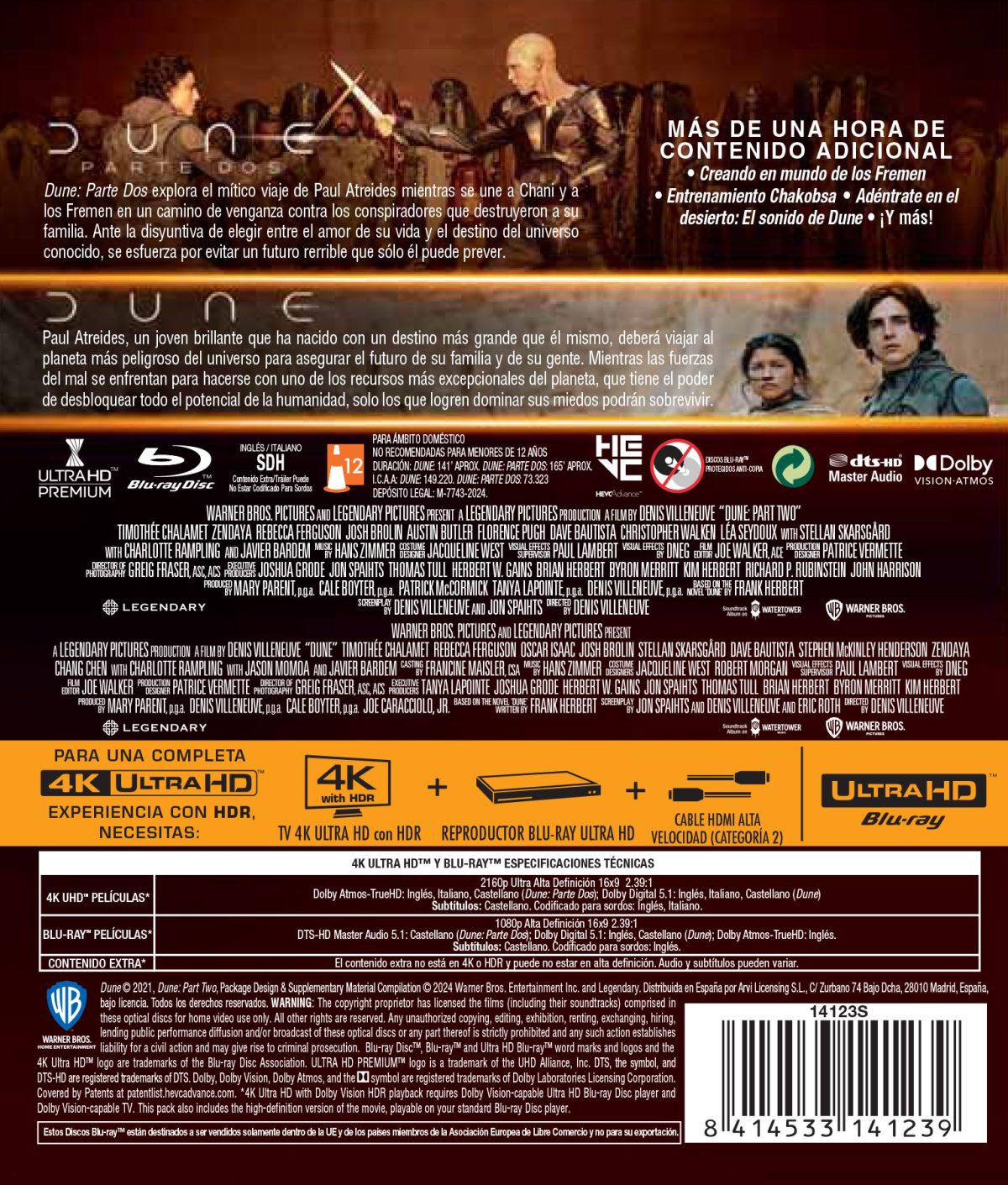 Dune. Pack 1-2 (4K UHD + Blu-ray)