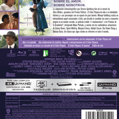 EL COLOR PURPURA (4K UHD + BD) - 8414533140522 - Trasera El color púrpura (4K UHD + Blu-ray)