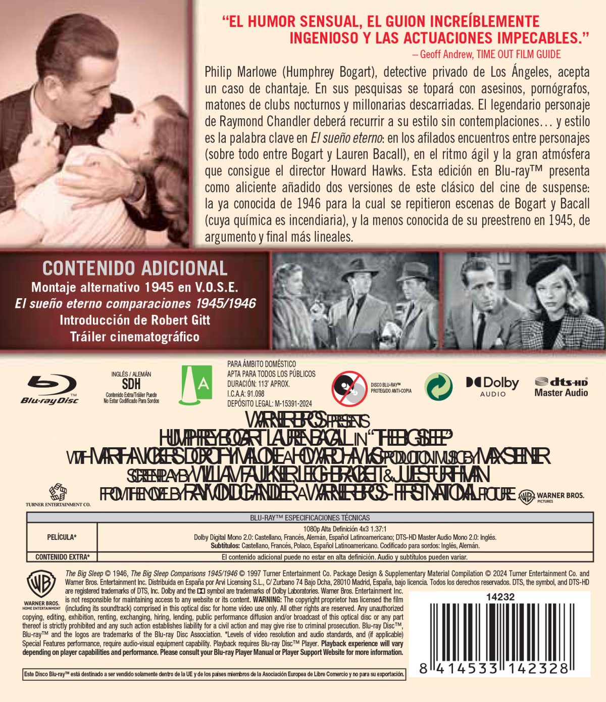 El sueño eterno (Blu-ray)