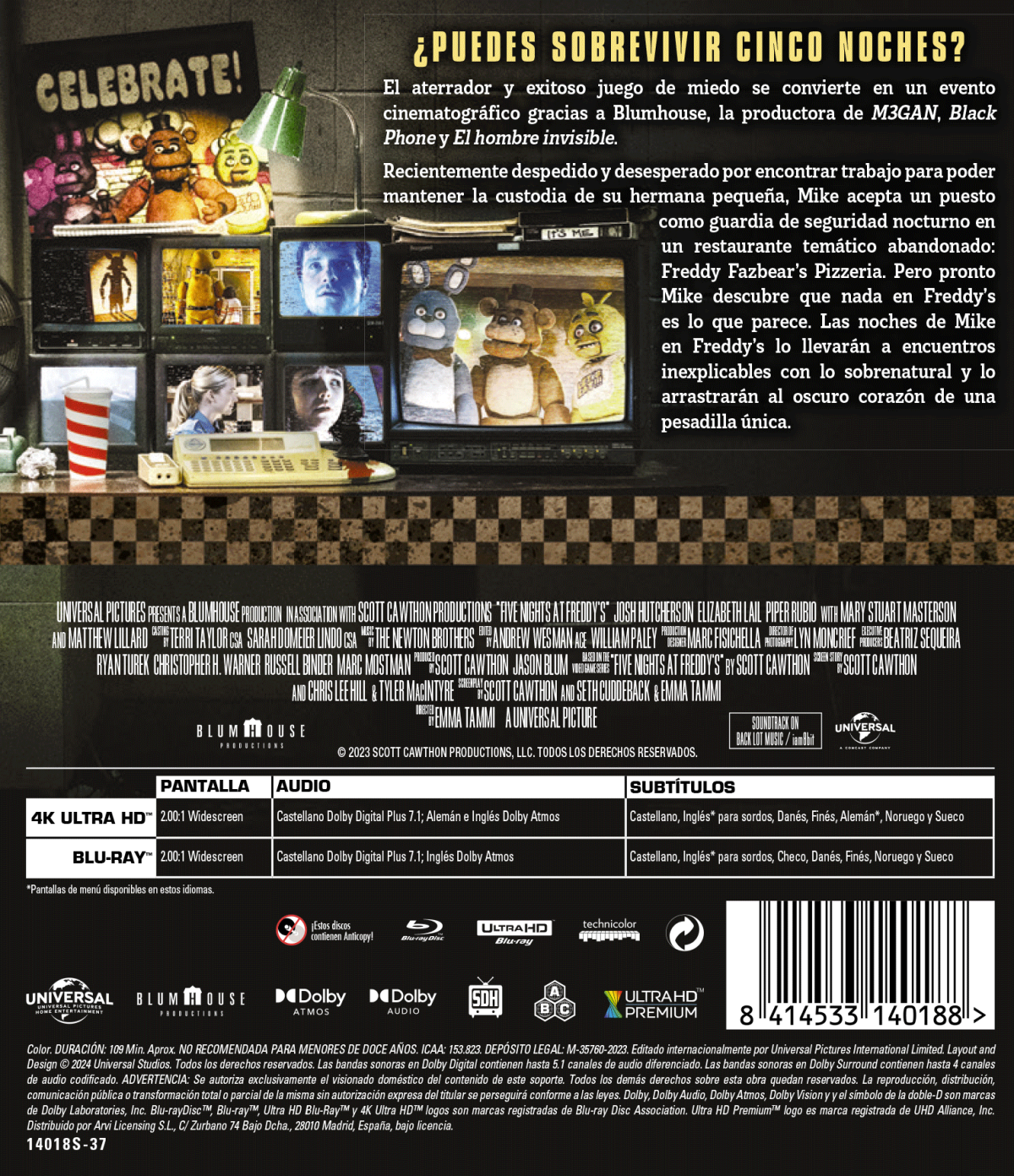 Five Nights at Freddy´s (4K UHD + Blu-ray)