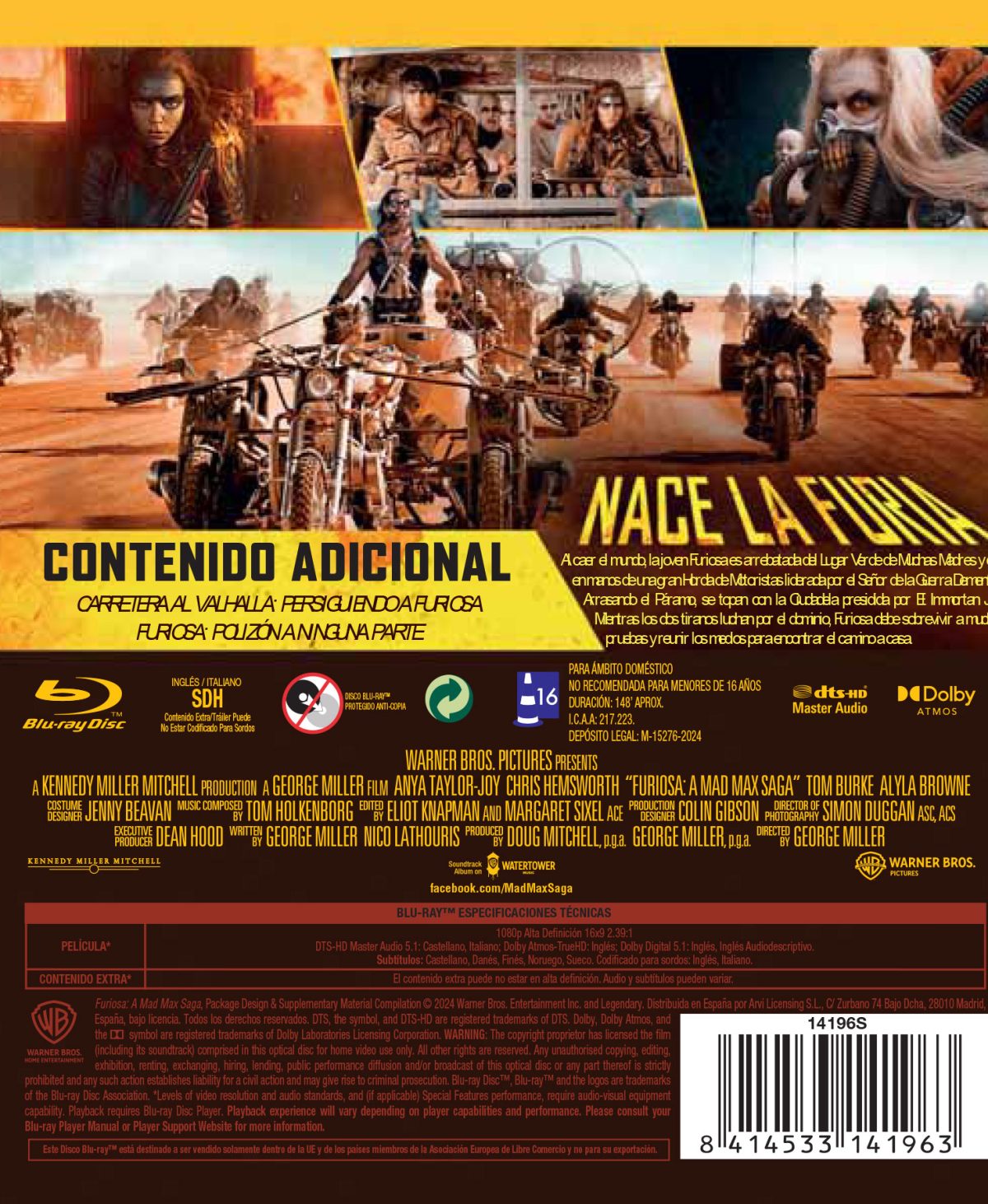 Furiosa: De la saga Mad Max (Blu-ray)