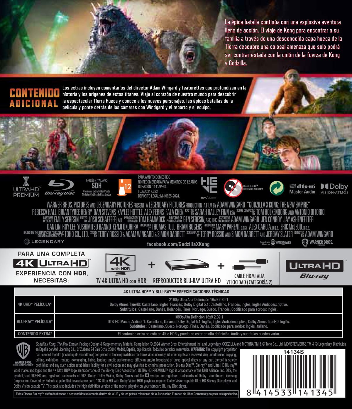 Godzilla y Kong: El nuevo imperio (4K UHD)
