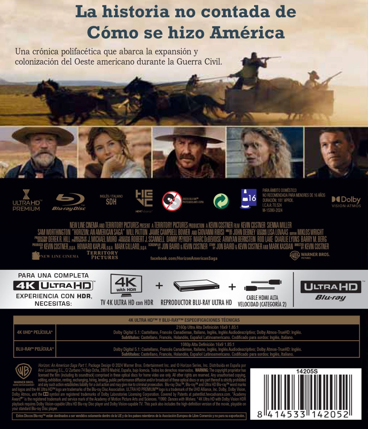 Horizon: An American Saga. Capítulo 1 (4K UHD + Blu-ray)