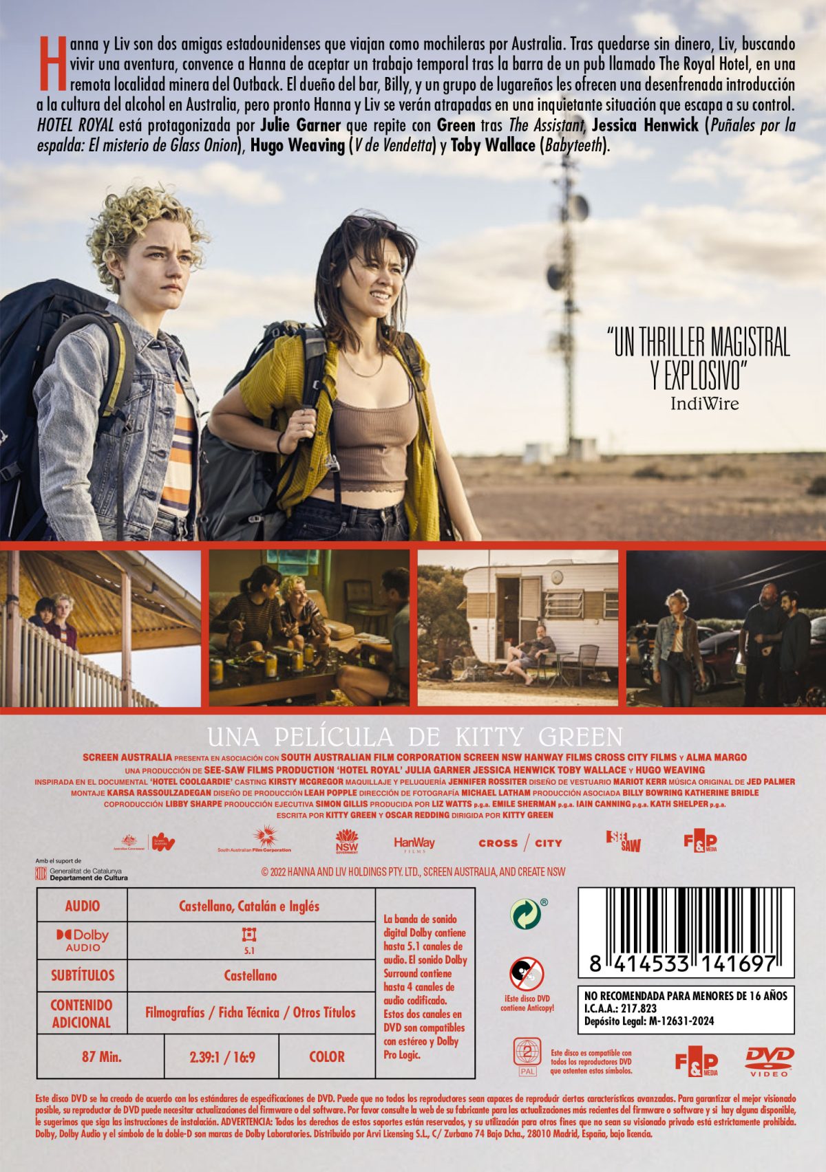 HOTEL ROYAL (DVD) - 8414533141697 - Trasera Hotel Royal (DVD)