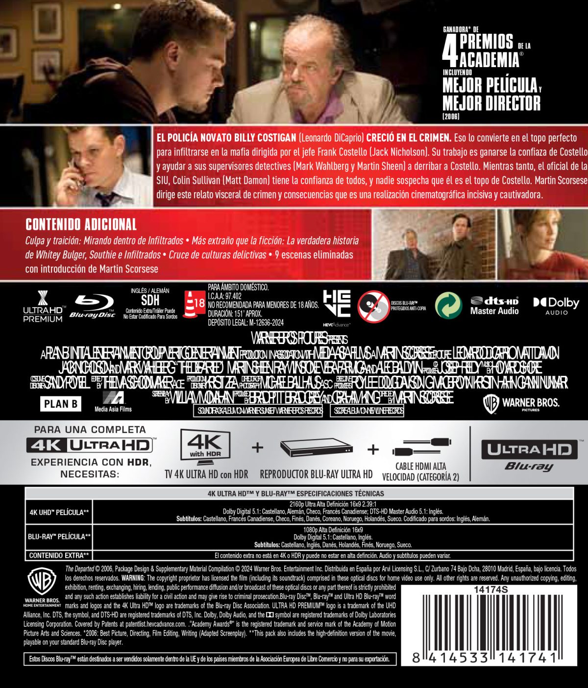 Infiltrados (4K UHD + Blu-ray)