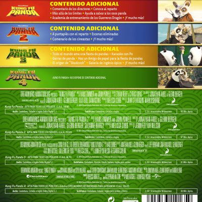 KUNG FU PANDA PACK 1-4 (DVD) - 8414533141659 - Trasera Kung Fu Panda. Pack 1-4 (DVD)