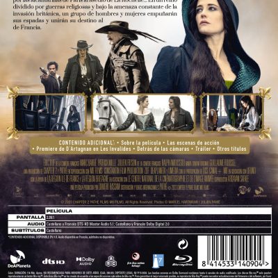 LOS TRES MOSQUETEROS MILADY (BD) - 8414533140904 - Trasera Los tres mosqueteros: Milady (Blu-ray)