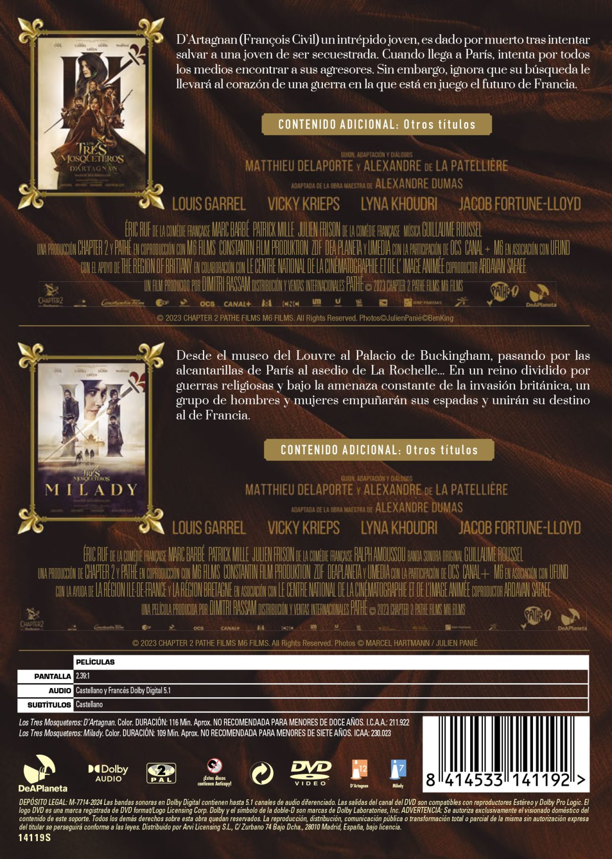 Los tres mosqueteros. Pack 1-2 (DVD)