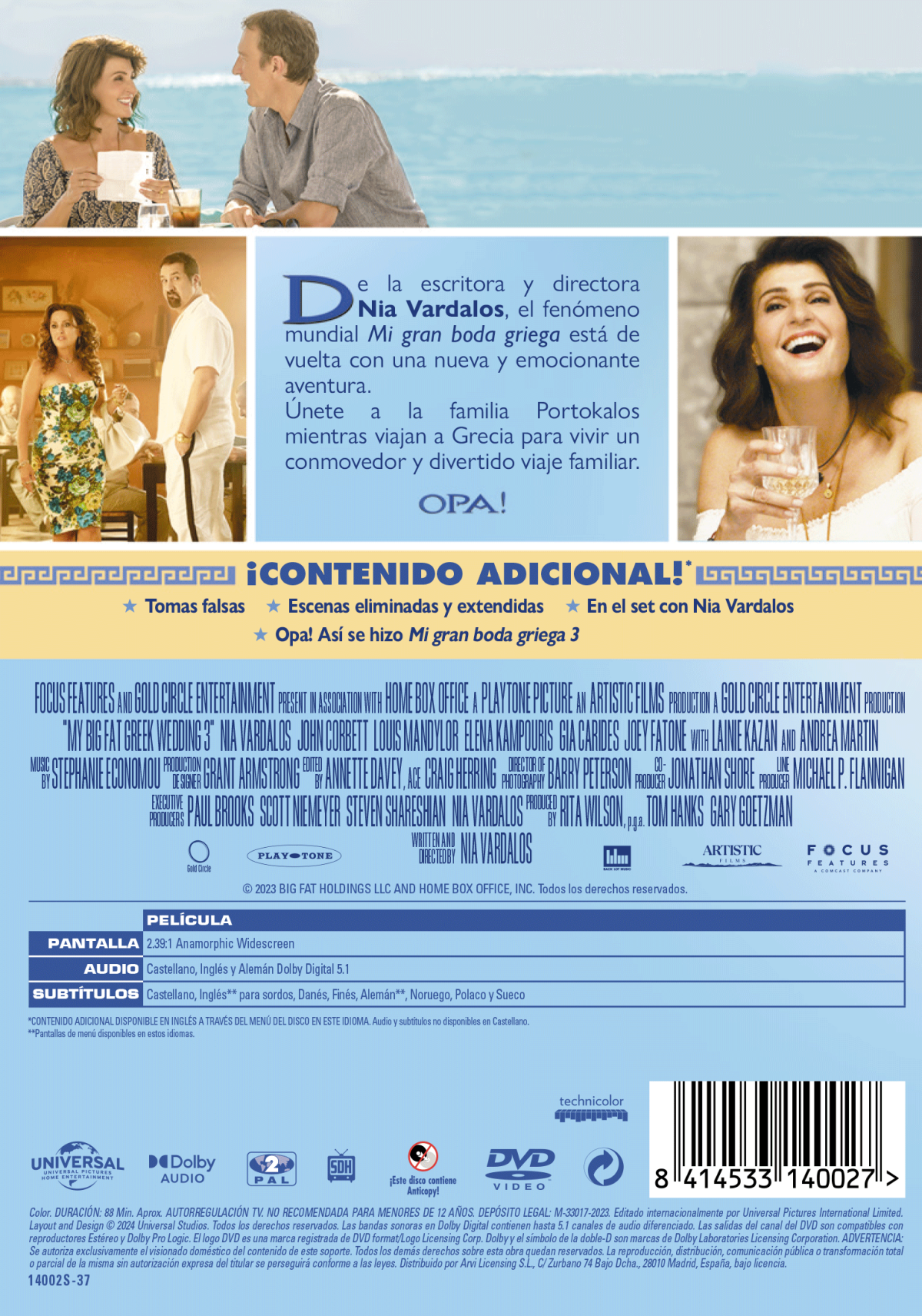 Mi gran boda griega 3 (DVD)