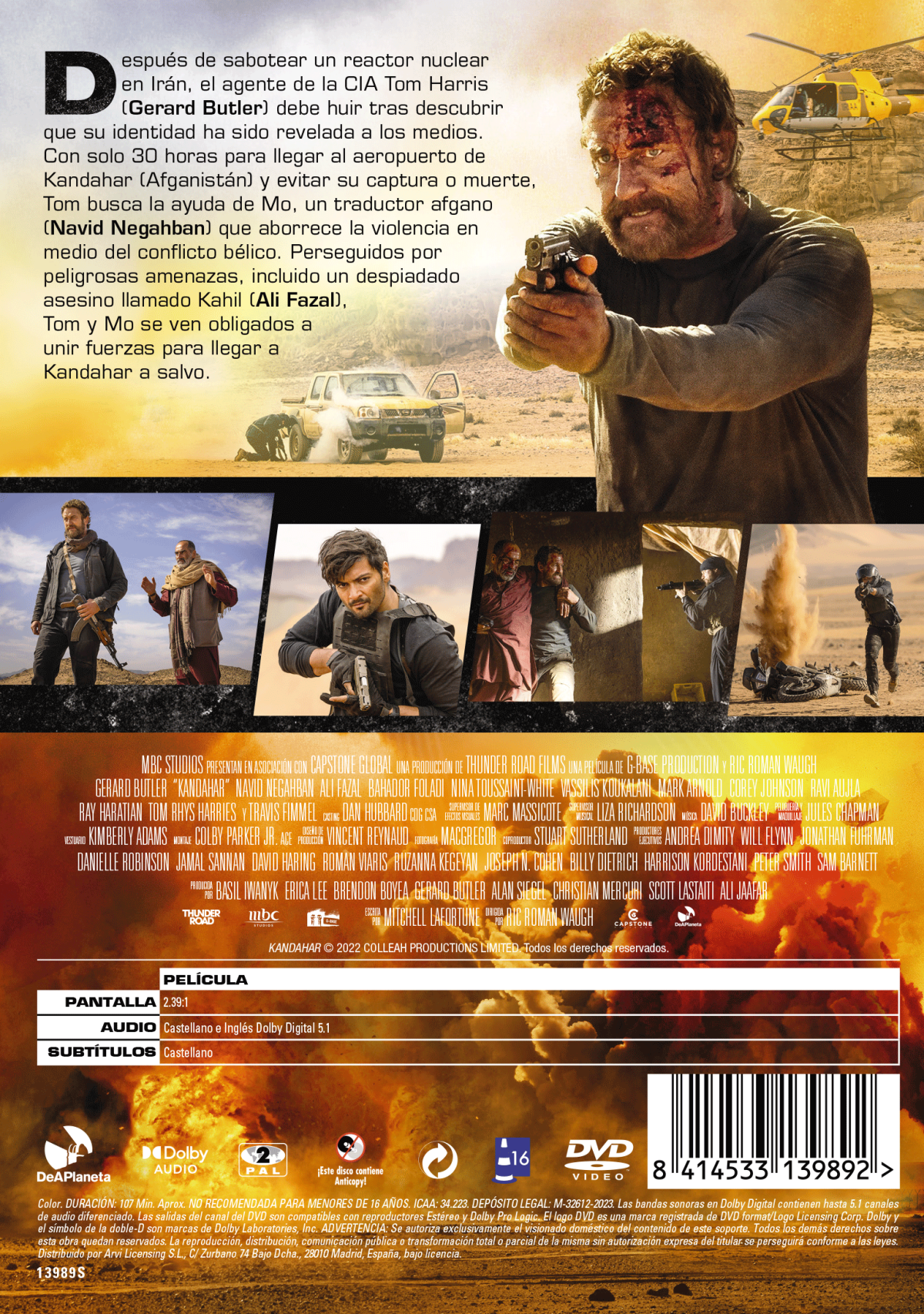 OPERACION KANDAHAR (DVD) - 8414533139892 - Trasera Operación Kandahar (DVD)