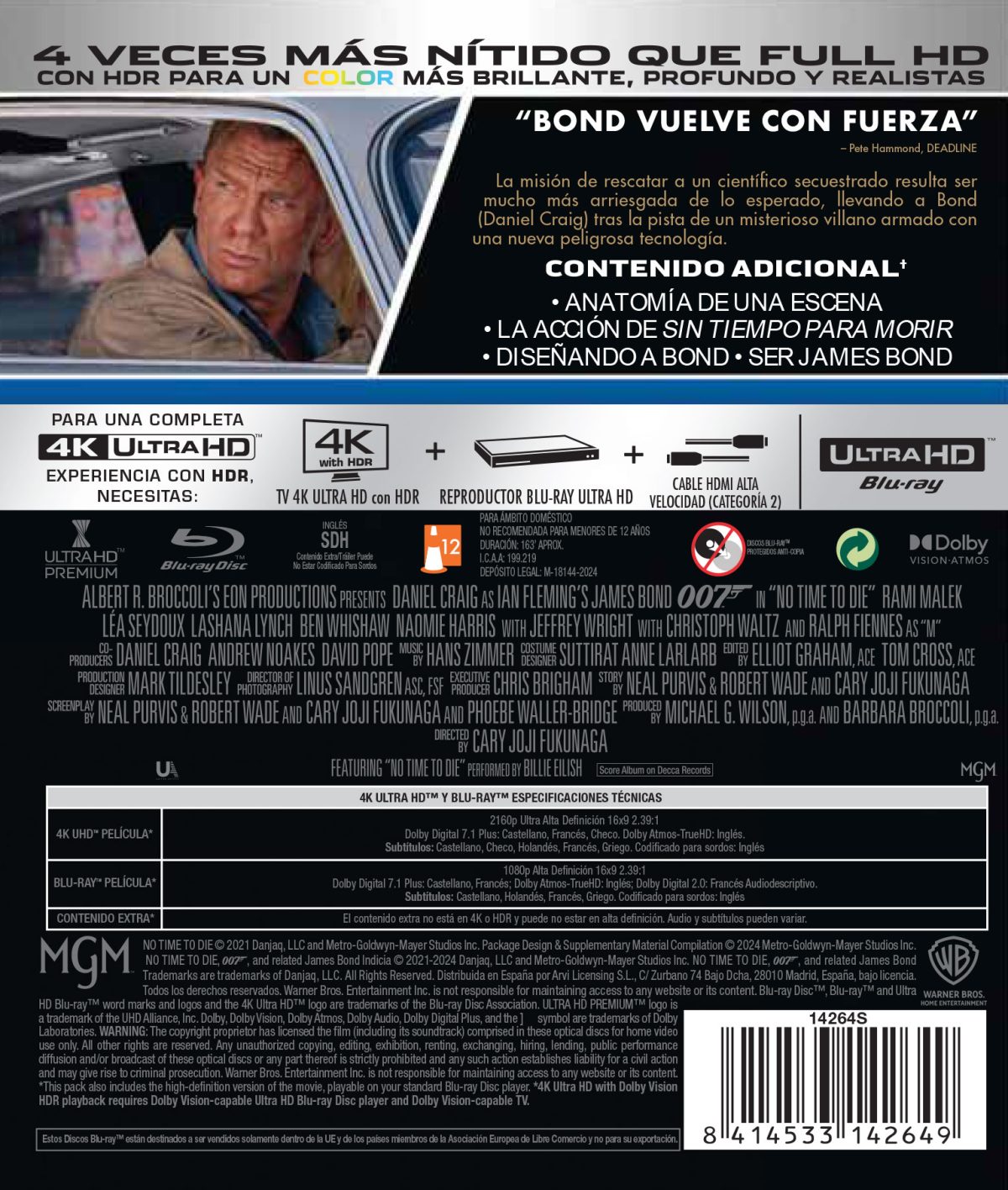 Sin tiempo para morir (4K UHD + Blu-ray)