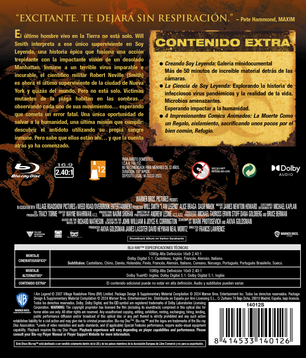 Soy leyenda (Blu-ray)