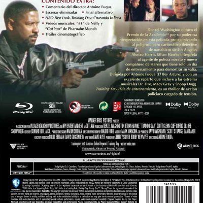 TRAINING DAY (BD) - 8414533141109 - Trasera Training Day (Blu-ray)