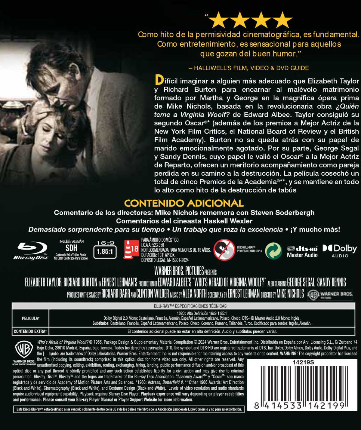 ¿Quién teme a Virginia Woolf? (Blu-ray)