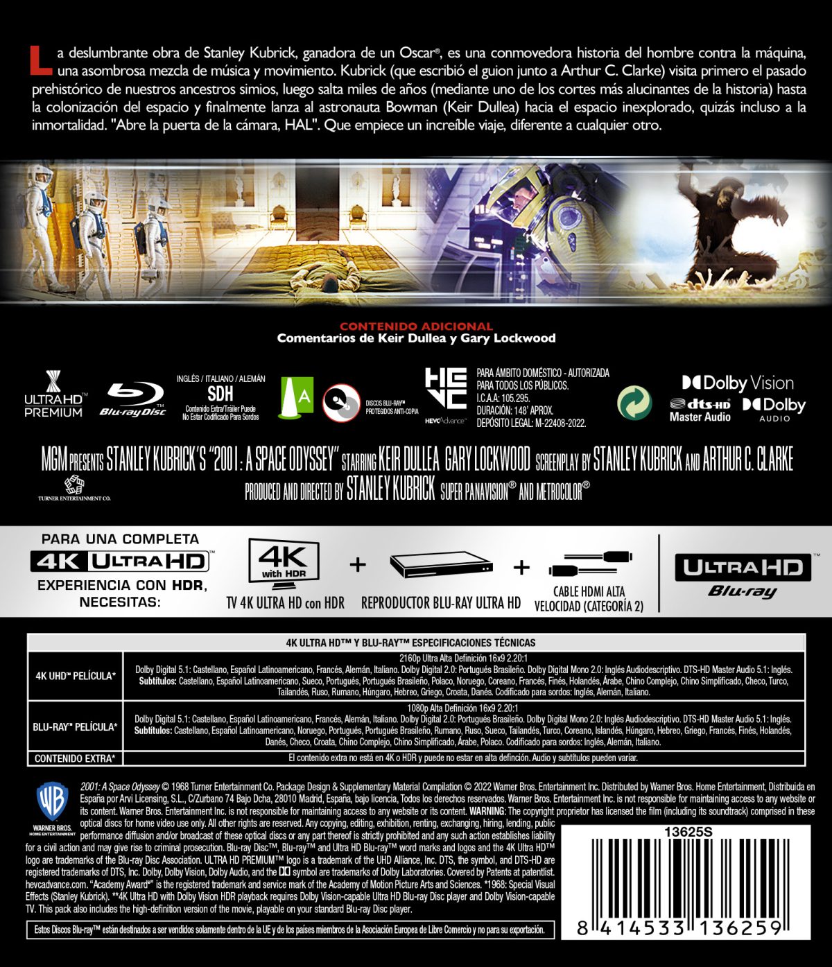 2001: Una odisea en el espacio (4K UHD + Blu-ray)