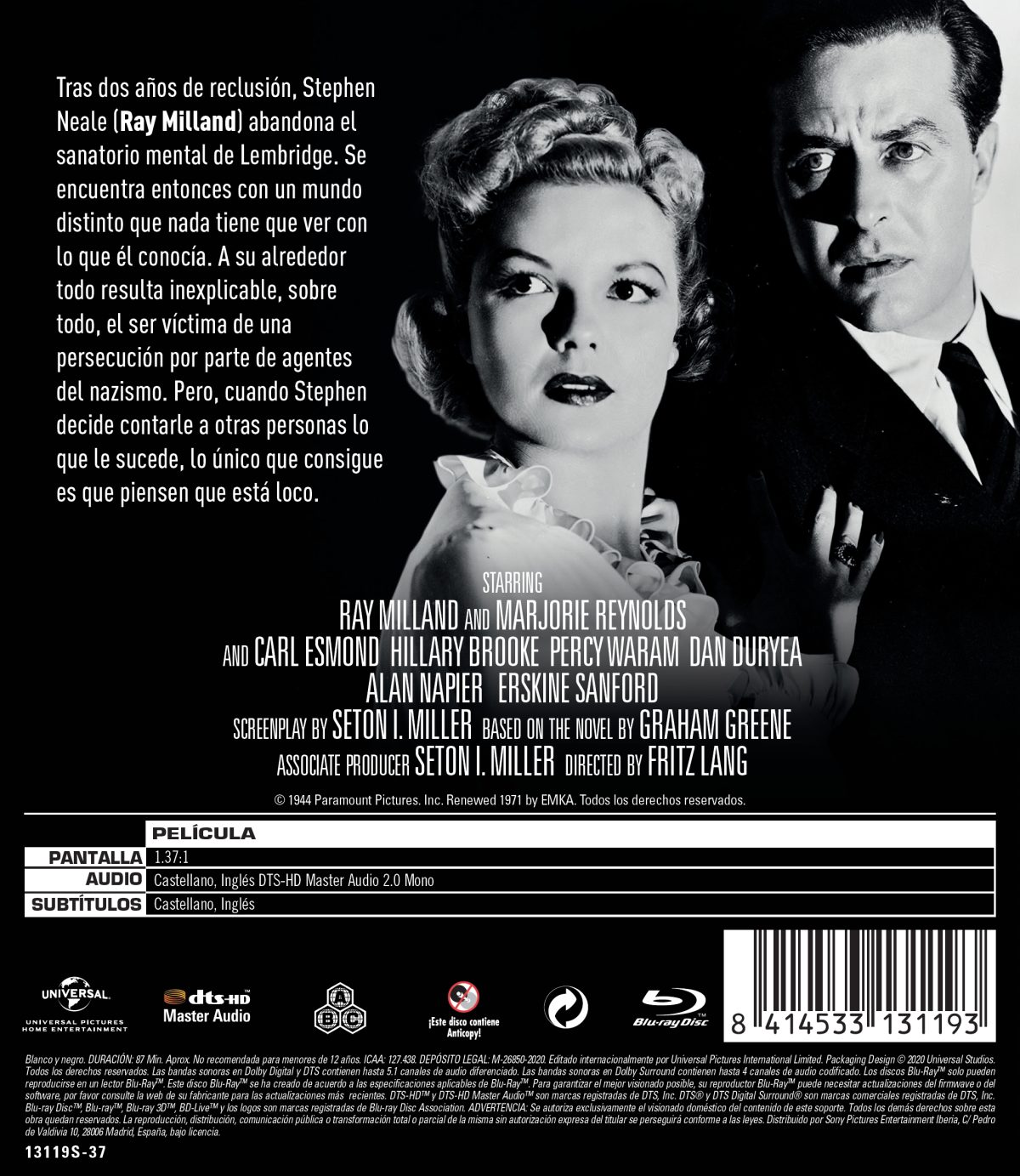 El ministerio del miedo (Blu-ray)