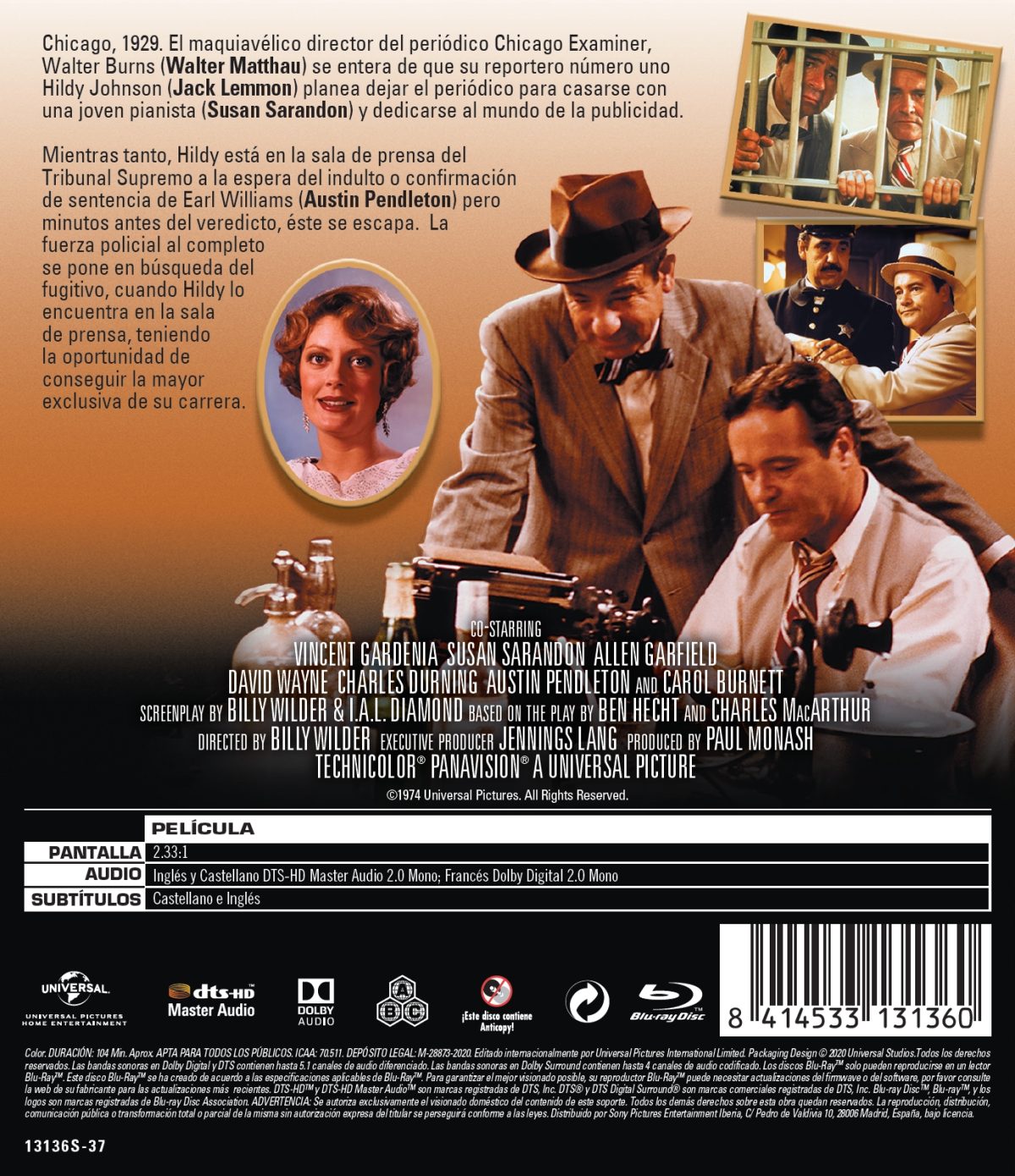 Primera plana (Blu-ray)