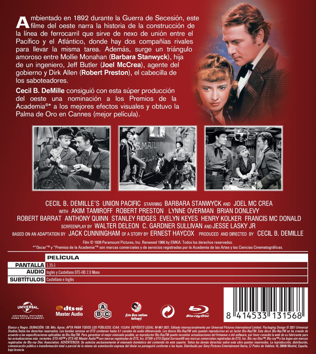 Unión Pacífico (Blu-ray)