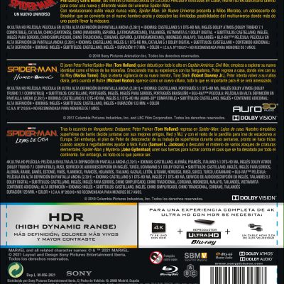 Spider-man: Pack (Homecoming - Lejos de casa - Un nuevo universo) (4K UHD + Blu-ray)