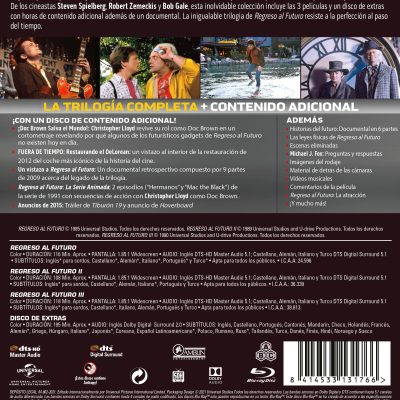 Regreso al futuro. Pack 1-3 (Blu-ray + Blu-ray Extras)