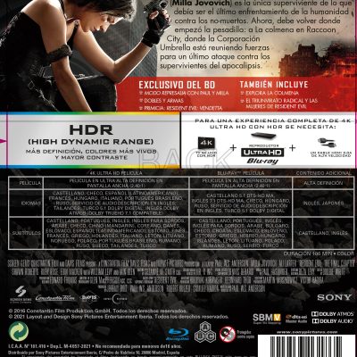 Resident Evil 6: El capítulo final (4K UHD + Blu-ray)