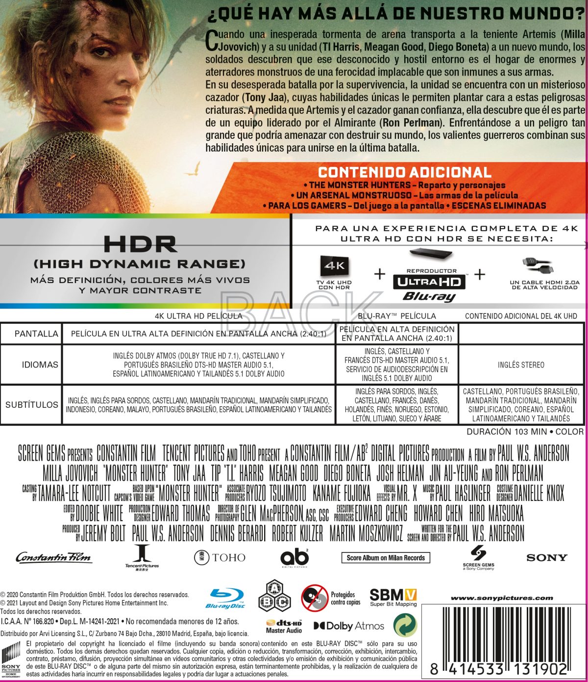 Monster Hunter (4K Ultra HD + Blu-ray)