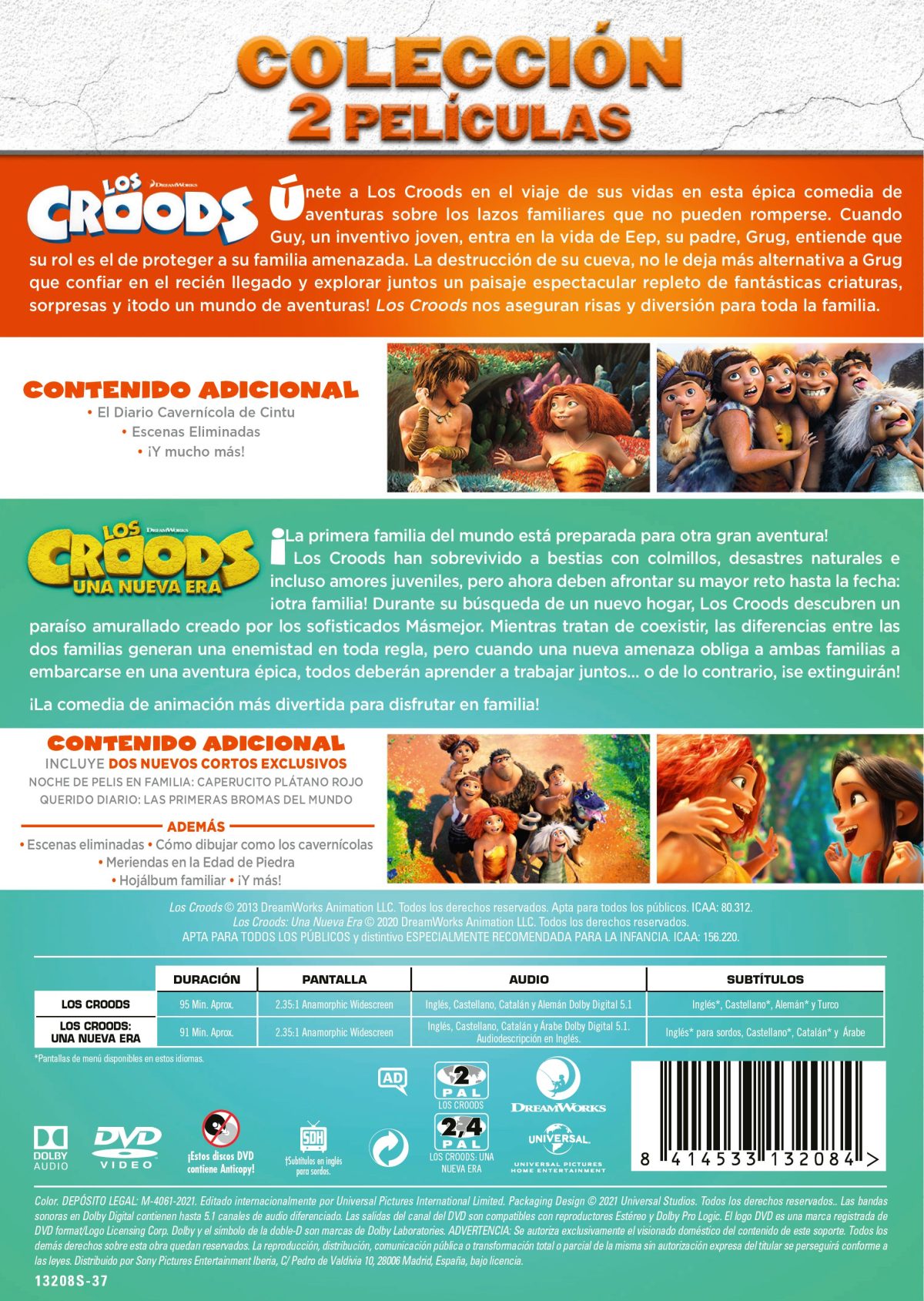 Los Croods. Pack 1-2 (DVD)