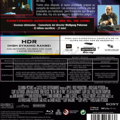 En la línea de fuego (4K UHD + Blu-ray)