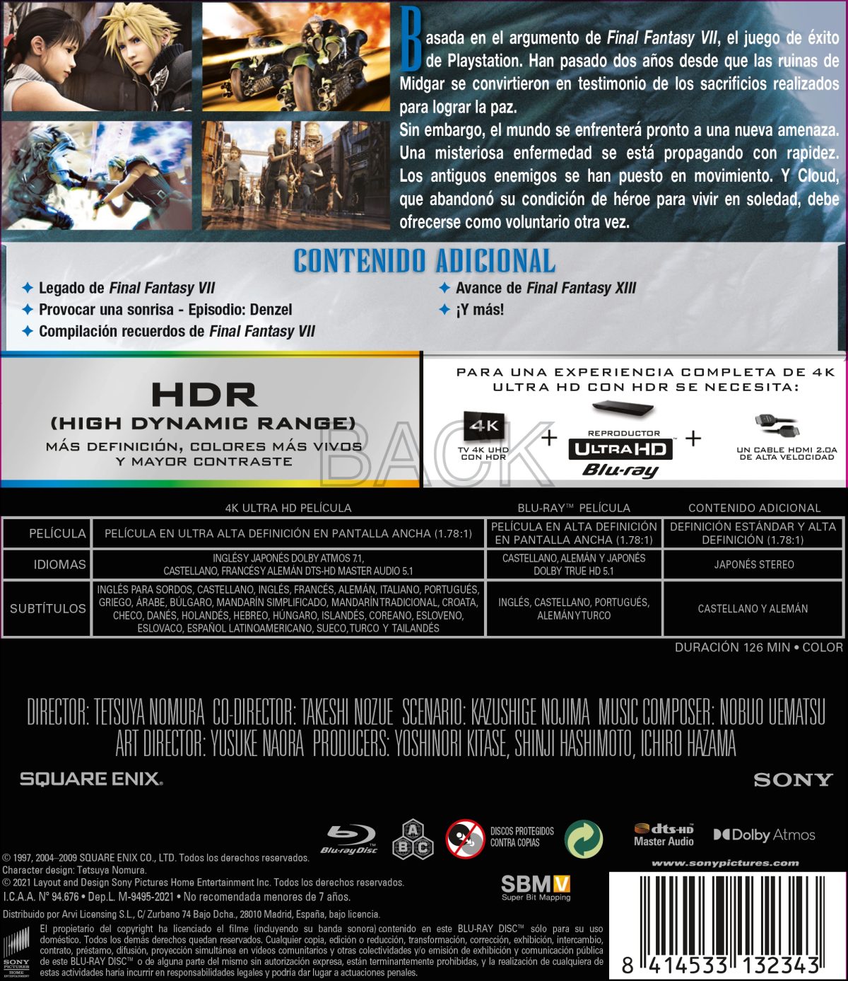Final Fantasy VII: Advent Children (4K UHD + Blu-ray)
