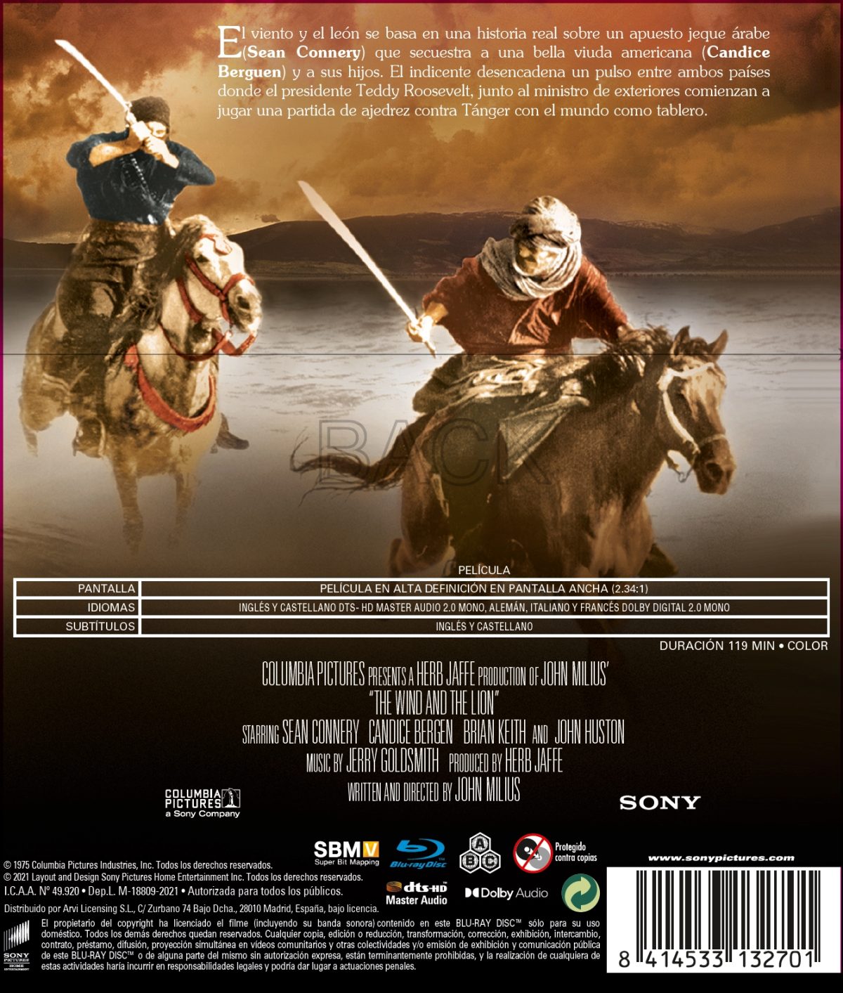 El viento y el león (Blu-ray)