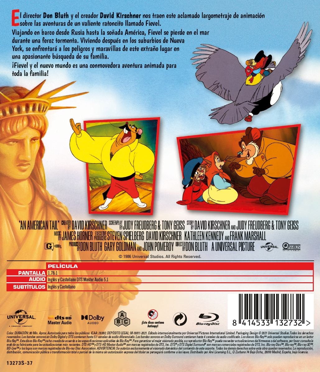 Fievel y el nuevo mundo (Blu-ray)