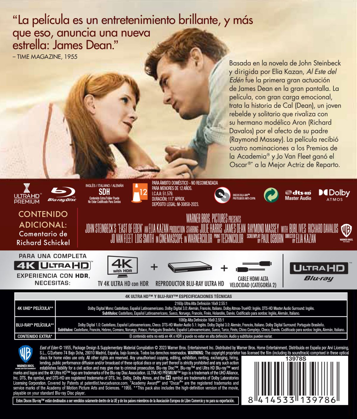 Al este del Edén (4K UHD + Blu-ray)