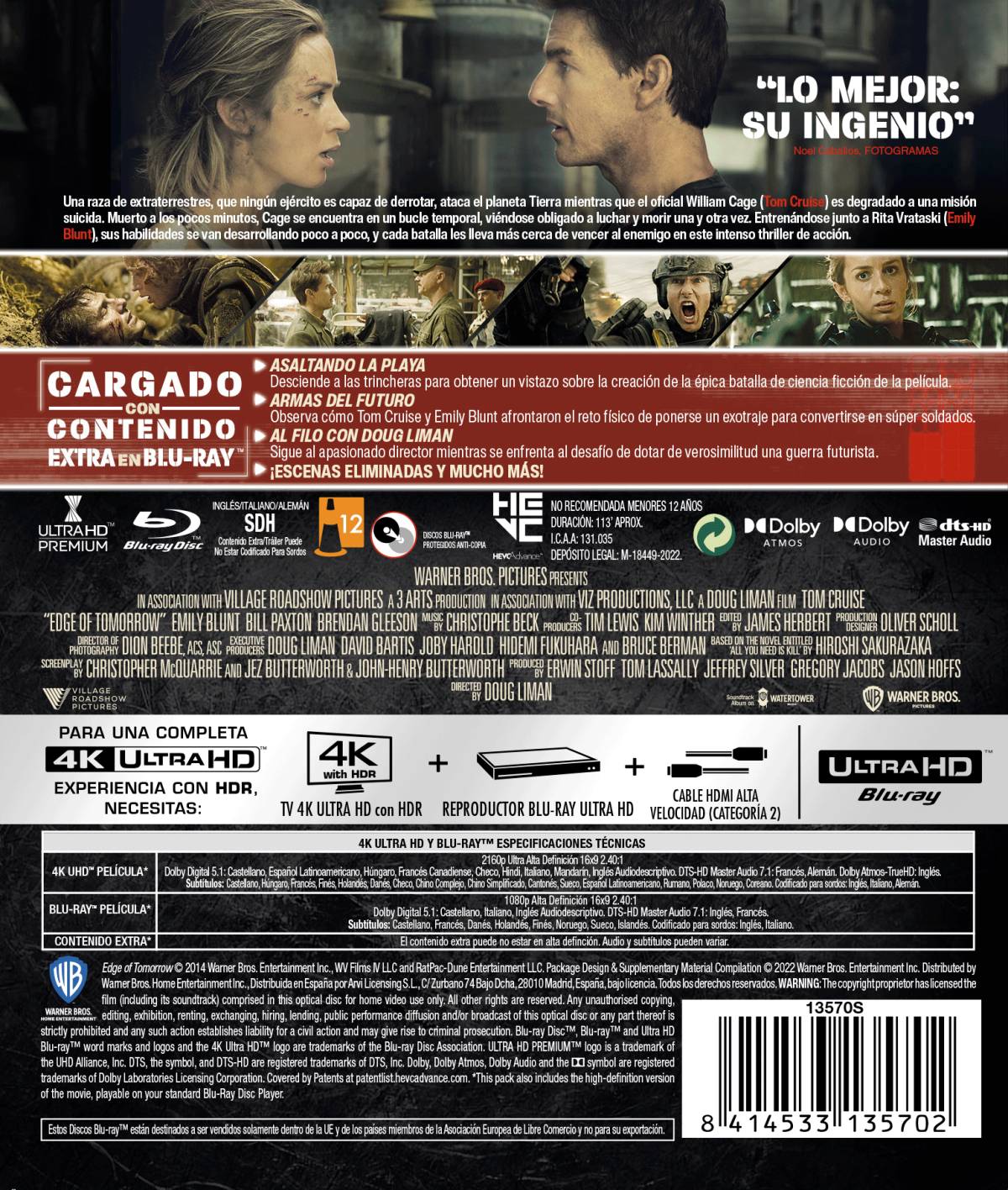 Al filo del mañana (4K UHD + Blu-ray)