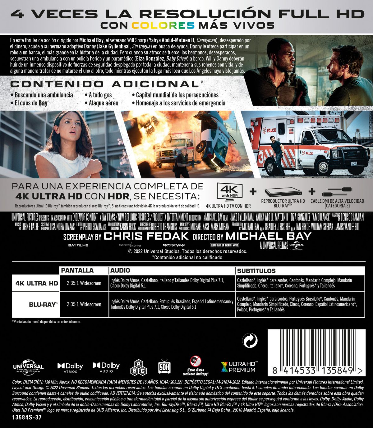 Ambulance: Plan de huida (4K UHD + Blu-ray)