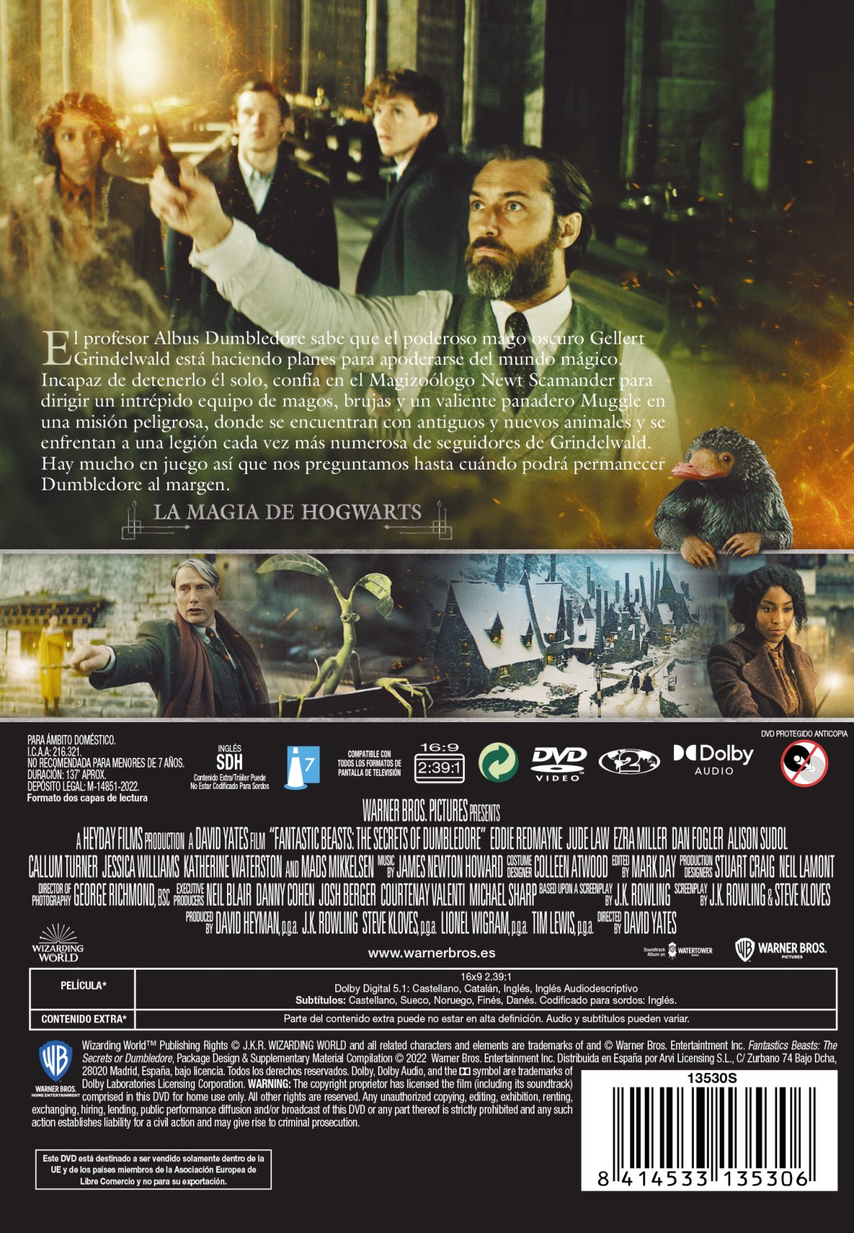 Animales fantásticos 3: Los secretos de Dumbledore (DVD)
