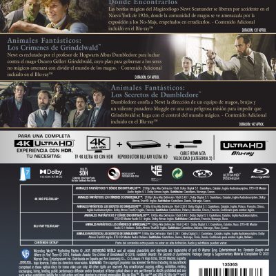 Animales fantásticos: Pack 1-3 (4K UHD + Blu-ray)
