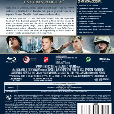 BANDERAS DE NUESTROS PADRES (BD) - 8414533143011 - Trasera Banderas de nuestros padres (Blu-ray)