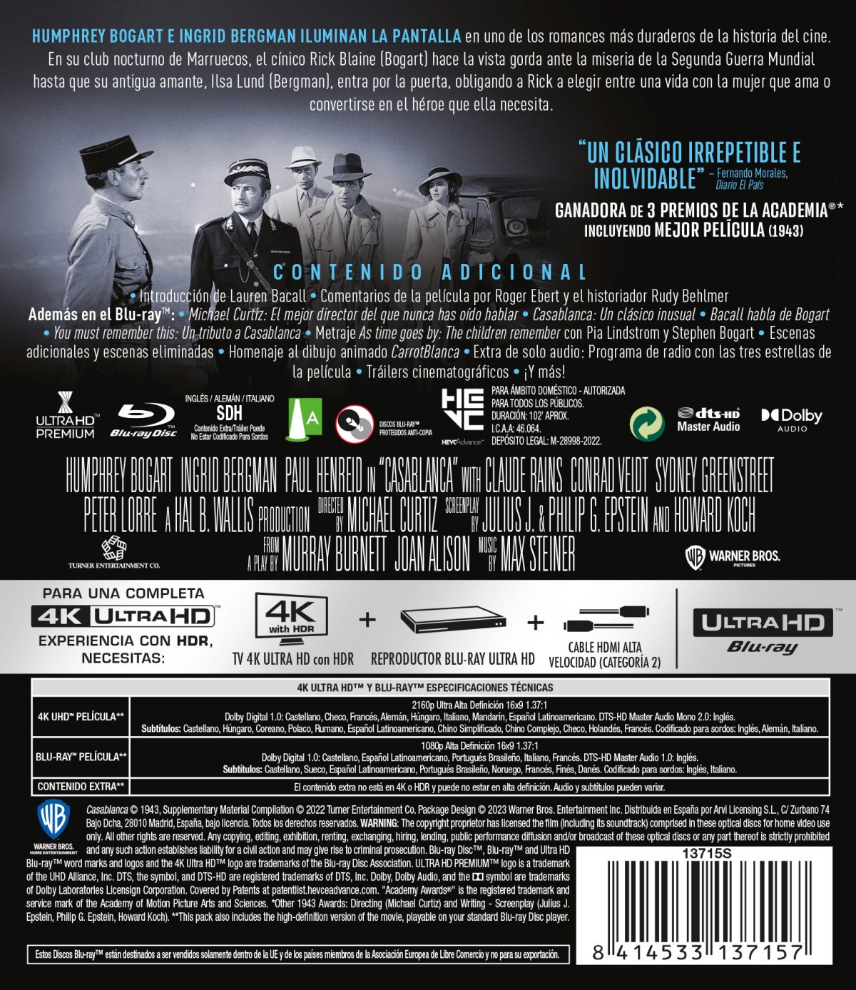 Casablanca (4K UHD + Blu-ray)