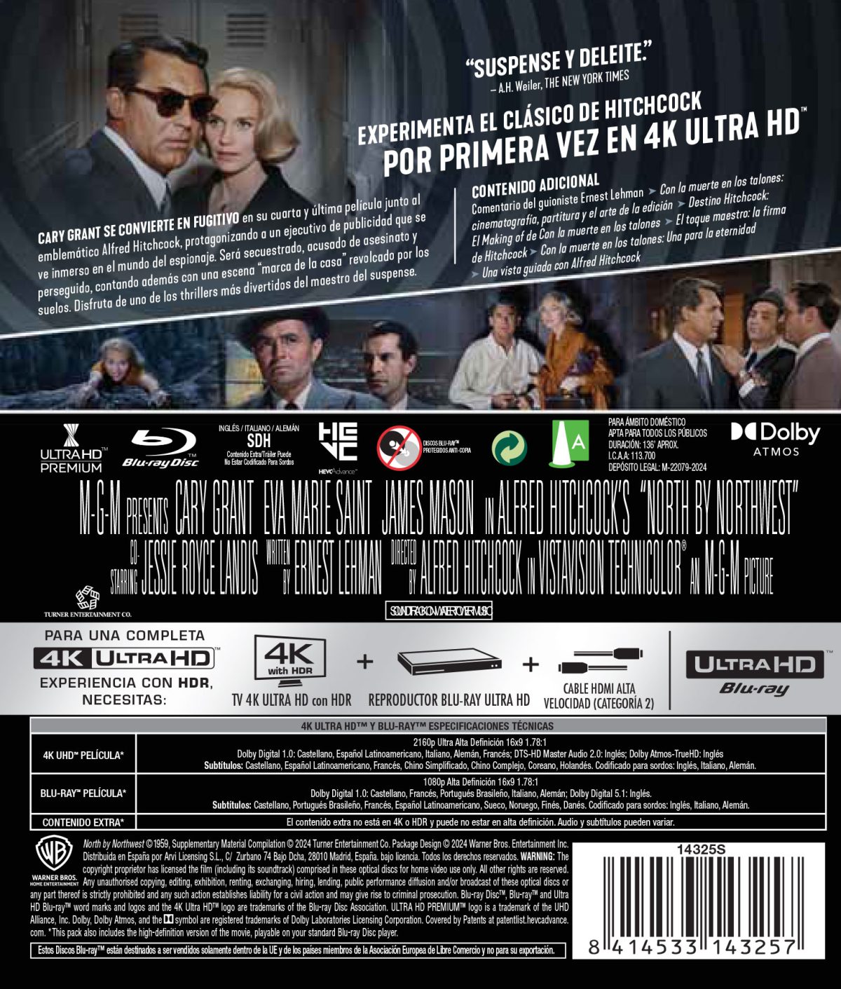 Con la muerte en los talones (4K UHD + Blu-ray)